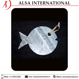 El exportador de confianza ofrece una tabla de cortar de pescado de mármol gris de alta calidad, tarifa al por mayor, cepillado moderno y ecológico para hoteles - Product Image 5