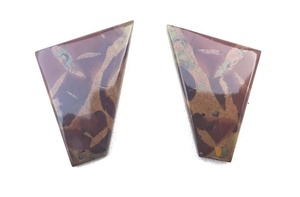 Cabujones de piedras preciosas sueltas de jaspe de fruta Natural, cabujones de alta calidad con forma elegante, 2 piezas, venta al por mayor - Product Image 3