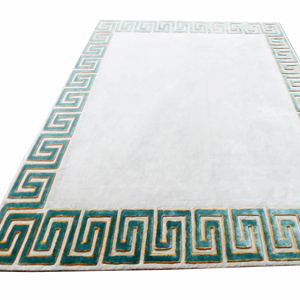 2025 Collection tapis et ensembles de tapis géométriques antidérapants en viscose tuftée à la main avec support en latex nouvelle collection - Product Image 1