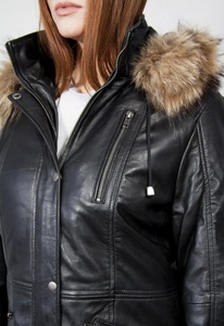Blouson aviateur en cuir pour femmes en cuir suédé sur mesure Logo Design Fashion Professional Outerwear - Product Image 2