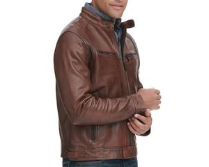 Heritage Inspired Vintage PU chaqueta de cuero abrigo hombres primavera Biker Street Outfit Slim Fit Rugged Soft Feel - Product Image 3