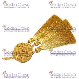 Nudo celta Cincture Gold Borlas pequeñas Mezcla de algodón Metálico Textiles para el hogar Uso decorativo con Felisi Gold - Product Image 5