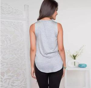 Débardeur d'entraînement tricoté mignon basique solide blanc noir avec logo personnalisé OEM ODM avec marque privée vente en gros - Product Image 2