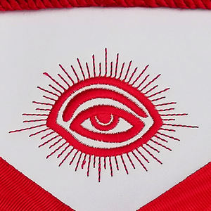 Tablier en cuir maçonnique maître de qualité supérieure habilement conçu Patch brodé couture couture collier d'ensemble de qualité - Product Image 3