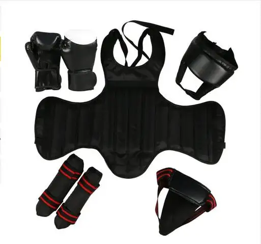Sanda protective TKD MMA guards chest protector headgear boxing glove karate helmets shin guards supporter
