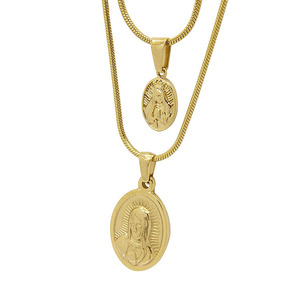 Barato al por mayor 18 K oro <span class=keywords><strong>Virgen</strong></span> <span class=keywords><strong>Mar</strong></span>ía COLLAR COLGANTE - Product Image 2