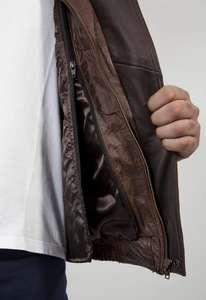 Everyday Street PU chaqueta de cuero hombres Casual primavera exterior suave City Rider Wear ligero Flexible chaqueta delgada - Product Image 5