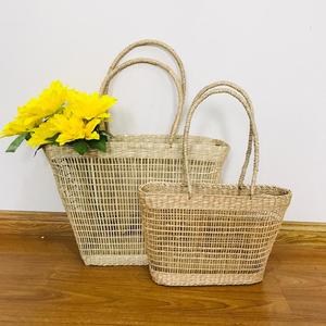 กระเป๋าสานทรงสี่เหลี่ยมกระเป๋าสะพาย,กระเป๋าช็อปปิ้งแบบคลาสสิก - Product Image 2