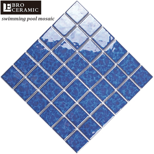 La natation décorative de piscine de vague de mer 3d conçoit la tuile de mosaïque à vendre E48T03 - Product Image 5