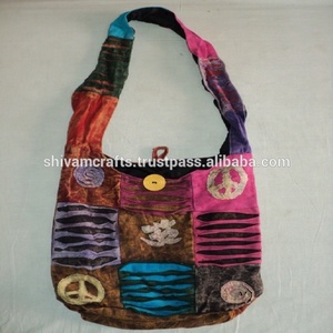 Cotton Hippie Nepali <b>Patchwork</b> Shoulder <b>Bags</b> - Product Image 3