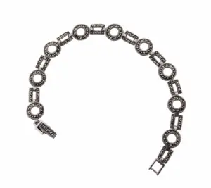 Gemma naturale di alta qualità 925 in argento Sterling Marcasite bracciale per le donne gioielli fatti a mano fornitori all'ingrosso