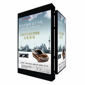 outdoor led advertising screen outdoor road street double-sided Lamp Post LED Screen for advertising displaying