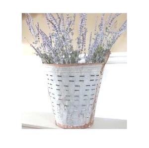 Pot de fleur extérieur décoratif de jardin de seau d'olive en métal de haute qualité pour la conception à la maison pour l'espace de fenêtre - Product Image 4