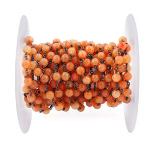 ปะการังพีชอัญมณีหยกเหลี่ยมเพชรพลอยลวดห่อลูกประคำลูกปัดโซ่เครื่องประดับค้นพบ - Product Image 1