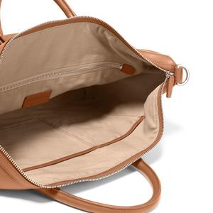 Custom <b>Real</b> Cowhide Leather Woven Tote Bag with Soft Simple Shoulder Strap Closure Hard Case for DSLR and Instant <b>Cameras</b> - Product Image 4