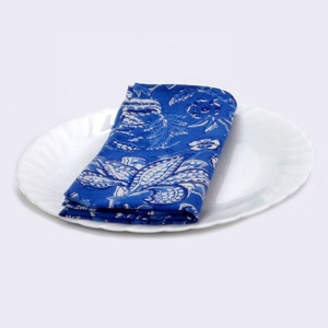 Anarkali Blue gud อินเดียผ้าเช็ดปากผ้าฝ้ายแท้ลาย100% ปัก - Product Image 1