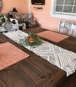 Chemin de Table en macramé naturel, fait à la main, décoration Boho de haute qualité - Product Image 6