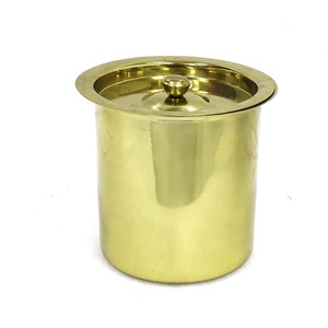 Cubo de hielo de doble pared de acero inoxidable, con tapa de cobre y pinzas - Product Image 6