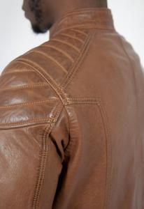 เสื้อแจ็คเก็ตหนังซาฟารีสำหรับผู้ชาย, เสื้อแจ็กเก็ตขี่มอเตอร์ไซค์แฟชั่นสไตล์คลาสสิก - Product Image 4