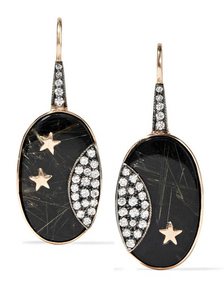 925 <b>Sterling</b> <b>Silver</b> Earring Custom Jewelry Manufacturer Black Rutile Quartz Gemstone CZ Earring Manufacturer Gold Plated - Product Image 3