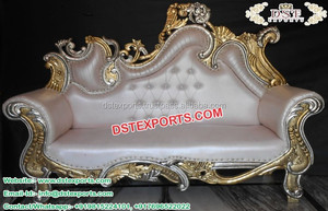 Maharaja mariage trône Chaise moderne mariage or diamant canapé classique luxe mariage blanc canapé DST exportations usine vente Royaume-Uni - Product Image 3