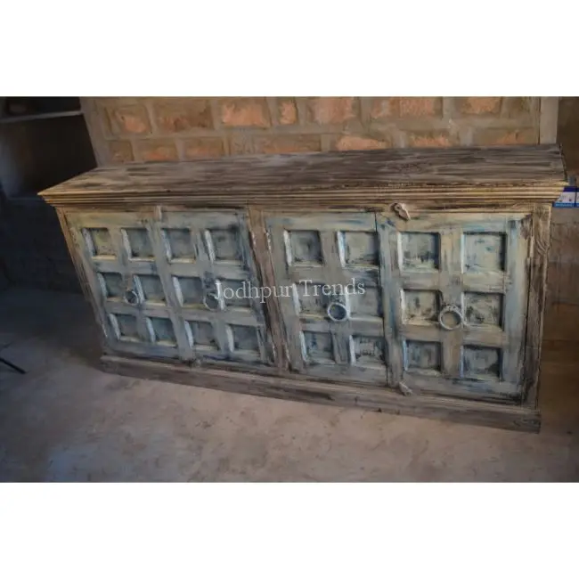 Nhà Cung Cấp Cổ Điển Cũ Windows Được Sử Dụng Antique Handmade Sideboard, Ấn Độ Antique Tái Tạo Đồ Nội Thất Sideboard Nhà Sản Xuất Và Nhà Sản Xuất