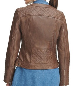 Veste en cuir suédé fait main en peau de mouton pour femmes Bomber professionnel sur mesure vêtements d'extérieur avec logo design traitement fini - Product Image 6