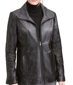 Veste de motard de course en cuir véritable Style Streetwear fermeture éclair avant vêtements d'extérieur de haute qualité Look de mode - Product Image 4