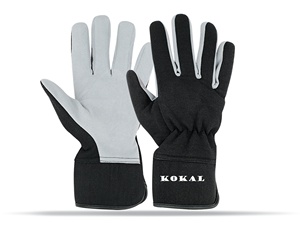 Guantes de trabajo de cuero sintético de seguridad Hi Viz - Product Image 2