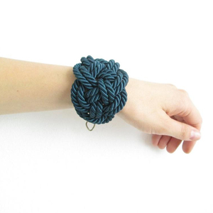 Blue Green <b>Rope</b> <b>bracelet</b> <b>Rope</b> knot <b>bracelet</b> Handmade Happiness - Product Image 1