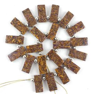 Perles de pierres précieuses de jaspe Mariyam naturel en forme de rectangle lisse jaune pour la fabrication de bijoux faits à la main vente en gros - Product Image 1