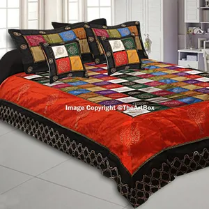 India hecha a mano 100% algodón ropa de cama colcha Patchwork tapiz habitación Textiles