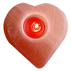 Portavelas de Cristal con Forma de Corazón de Sal Iónica del Himalaya - Material Orgánico Hecho a Mano con Impresión Digital para Decoración del Hogar y Bodas - Product Image 2
