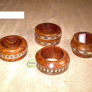 Anillos de Servilleta de Madera Hechos a Mano con Acabado Pulido, Arte Popular de Primera Calidad - Product Image 2
