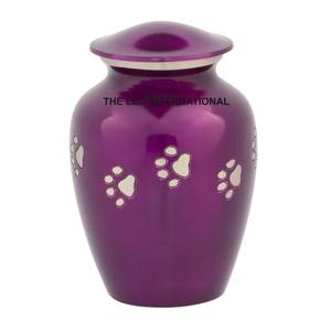 Urnes décoratives pour animaux de compagnie et pot commémoratif en métal en aluminium pour cendres humaines Pattes célestes amoureux chien chat 4x4x6 pouces - Product Image 1