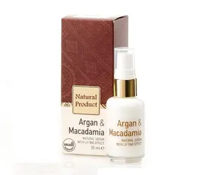 प्राकृतिक उठाने सीरम Argan और Macadamia तेलों के साथ प्राकृतिक कॉस्मेटिक उत्पादों | थोक