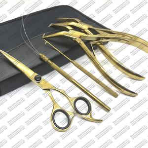 Professional Stainless Steel <b>Micro</b> <b>Bead</b> <b>Hair</b> <b>Extensions</b> Kits with Golden Color 7 Inches - Product Image 1