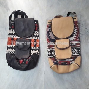 Sac à dos en cuir suédé de style tribal Banjara Sacs de voyage Fournisseur en gros de l'Inde - Product Image 1