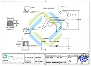 Retractor รั้งตัวเองท่อนไม้ท่อนไม้ทิ่มแทงด้วยตนเองรั้งรั้งรั้งรั้งสำหรับสัตวแพทย์รักษากระดูกและข้อ3x4 - Product Image 5