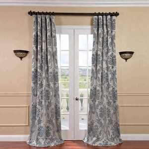 Il campione libero jacquard di <span class=keywords><strong>lino</strong></span> hotel <span class=keywords><strong>grigio</strong></span> tenda di mancanza di corrente di tacchino - Product Image 1