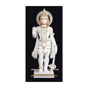 Estatua de Hanuman de mármol, señor religioso - Product Image 1
