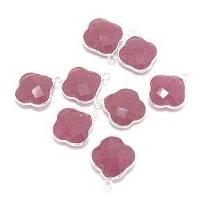 Conector de doble fianza de piedras preciosas múltiples de Plata de Ley 925, forma de trébol, chapado en oro, fabricación de joyas facetadas, hallazgos hechos CZ - Product Image 3