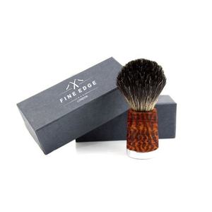 Blaireau de rasage professionnel en gros avec des poils de blaireau noirs durables avec une poignée de base en métal bon marché et une couleur noire - Product Image 5