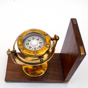 ฐานรองเข็มทิศ binnacle ทำจากทองเหลืองทางทะเลฐานรองแผ่นขนาด4นิ้วพร้อมหน้าปัดพลาสติกสีขาว3นิ้วของขวัญตกแต่งเรือแปลกใหม่ - Product Image 5