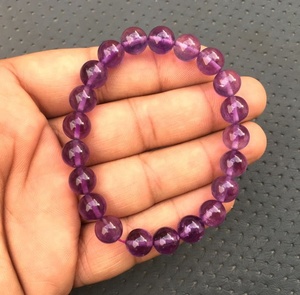 สายรัดข้อมือสร้อยข้อมือพลอยเม็ดกลมเรียบ9มม. สำหรับผู้ชาย - Product Image 4