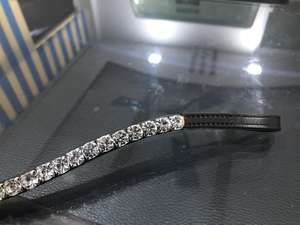 Banda para la Frente de Caballo de Cristal de 8 mm de Primera Calidad, Hecha con Cuero DD de Alta Calidad, Duradera y Elegante - Product Image 3