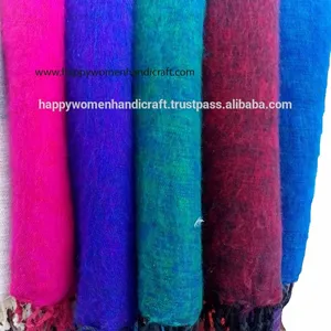 NP ผ้าคลุมไหล่งานฝีมือขนาดกลางสำหรับทั้งชายและหญิงผ้าวูลหลากสีแฮปปี้ + ผ้าพันคออะคริลิคแบบดั้งเดิมและผ้าคลุมไหล่ HWH-NS2 - Product Image 1