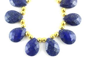 High Grade Quality 1 Strand Natural <b>Blue</b> Lapis Lazuli Gemstone Beautifully Faceted Pear Shape Briolette <b>Beads</b> for Jewelry Making - Product Image 3
