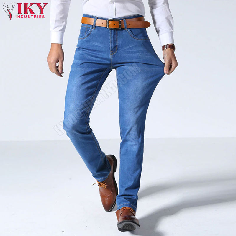 New Style Summer Men's Thin Light Jeans Business Casual Stretch