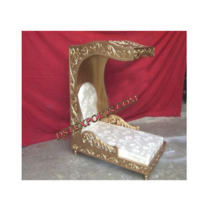 Doli เจ้าสาวอินเดียแต่งงานสีทองแกะสลัก Doli ล่าสุดเปิด Dulhan Doli - Product Image 1